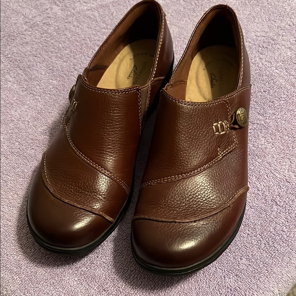 Clarks Women's Brown Leather Shoes